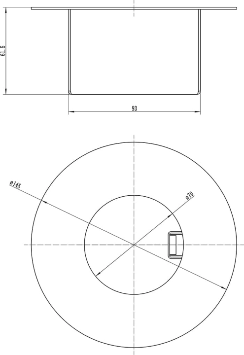 Palnik do biokominka DIY Okrągły wymiary.jpg